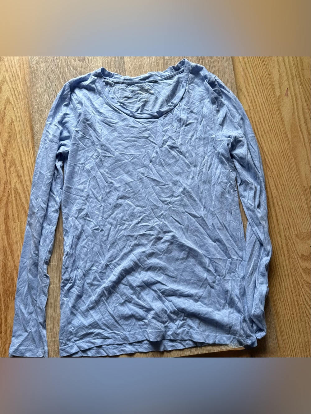 J. Crew Vintage Cotton Pale Blue Long-Sleeve Tee Size M